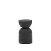 Rachell metal side table with glossy black painted finish 30.5 cm