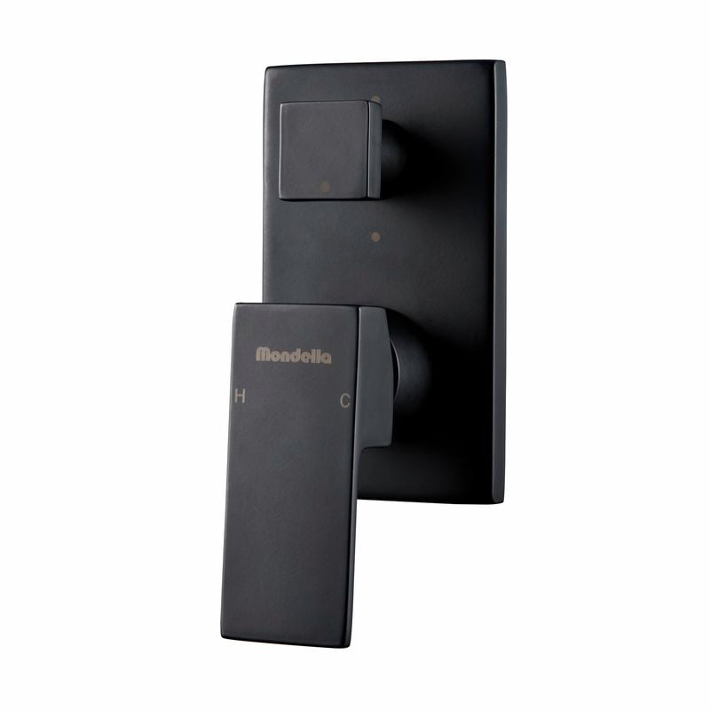 Mondella Matte Black Rococo Shower Mixer Diverter