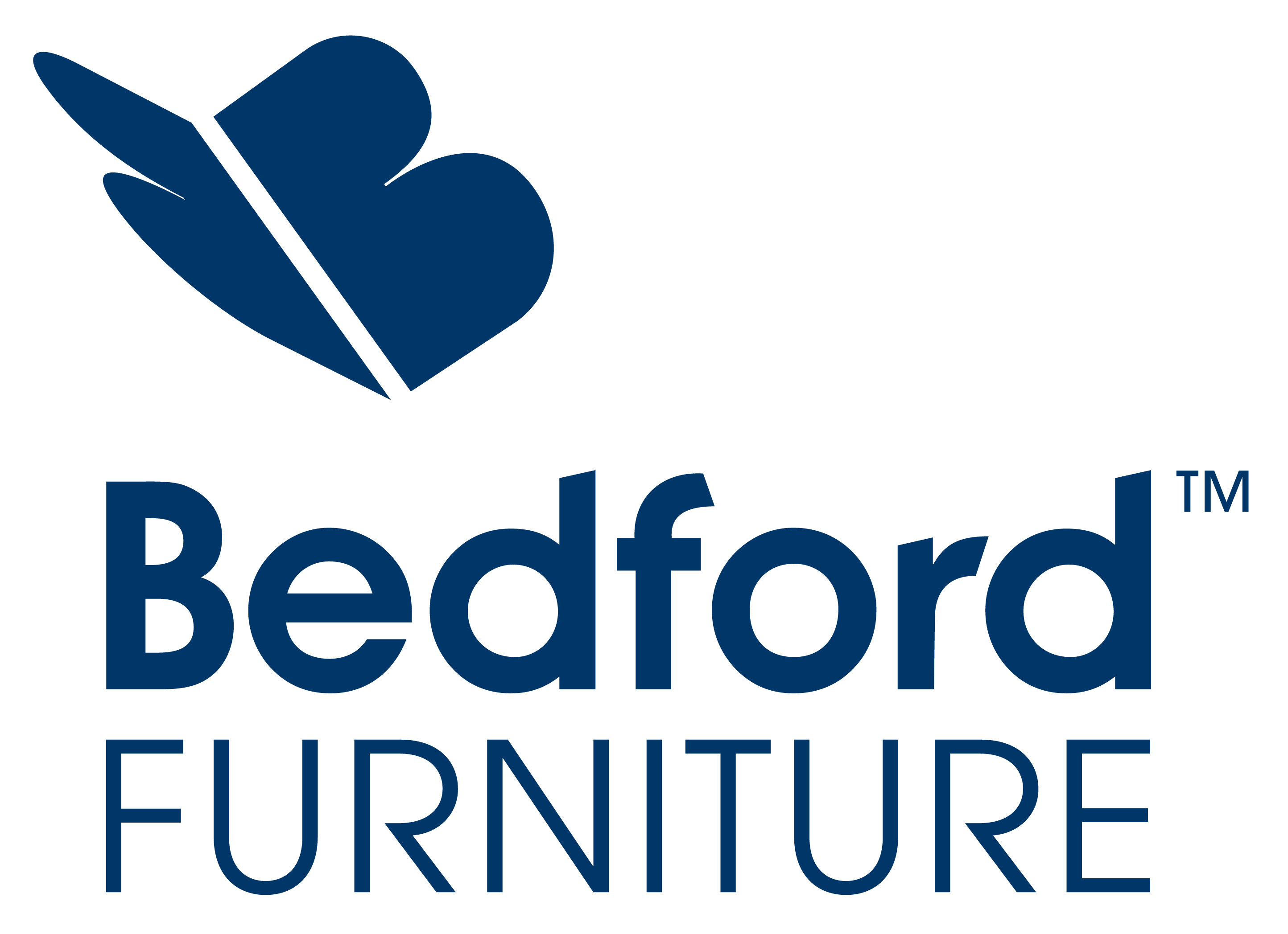 Bedford Furniture logo in blue colourway