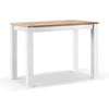Balmoral Outdoor 1.5m Rectangle Teak Top Aluminium Bar Table White