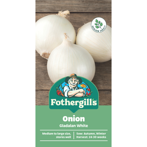 Fothergill's Gladalan White Onion Vegetable Seeds