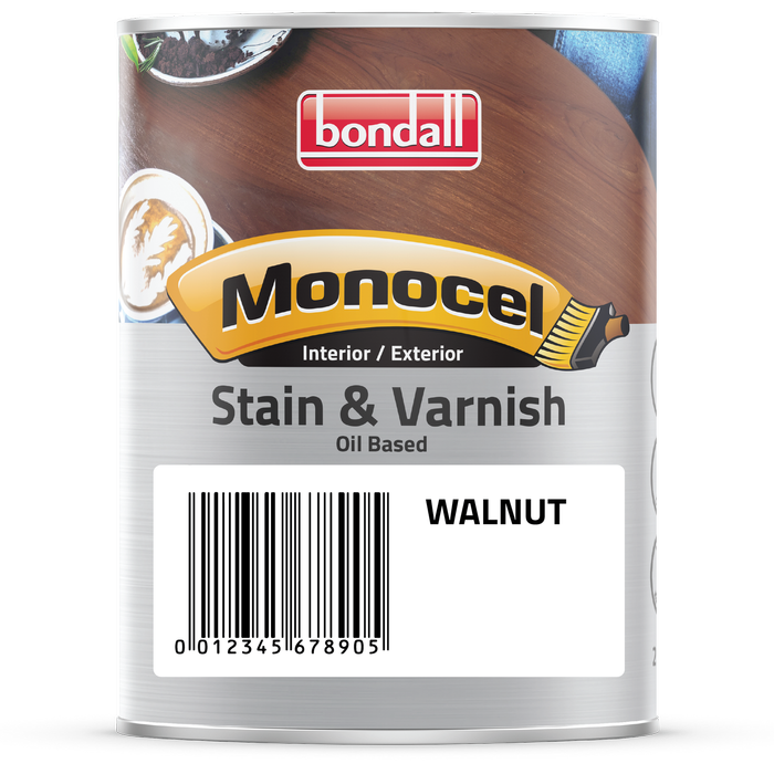 Bondall 250ml Walnut Monocel Stain And Varnish - 250ml