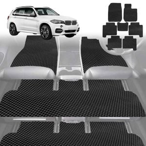 6D Diamond Car Floor Mats for BMW X5 2013-2018-Ultimate Set-Black-Outback GT