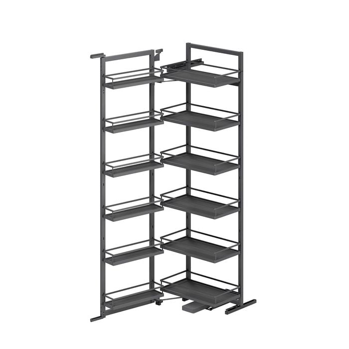 Kaboodle 600mm Swing Pantry Pullout 6 Tier Solid Shelf