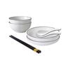 SOGA White Japanese Style Ceramic Dinnerware Set of 4
