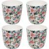 4PK LVD 10x10cm Ceramic Wax Candle Christmas Wishes 2 Home Decor