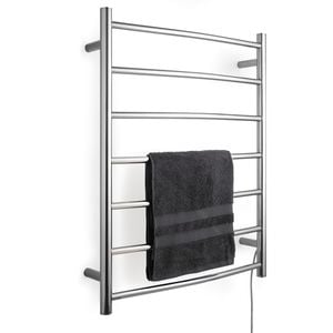 Arlec 7 Bar 70W Stainless Steel  Curved Heated Towel Rail