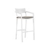 FurnitureOkay Bondi Aluminium Outdoor Bar Stool - White