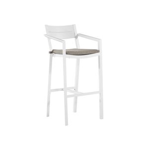 FurnitureOkay Bondi Aluminium Outdoor Bar Stool - White