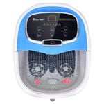 Costway Heated Foot Spa Massager w/Adjustable Shower/LED Display/Timer Blue