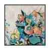 Artey | Happy Spring Florals I - Framed Canvas - Black Frame - 140 x 140cm