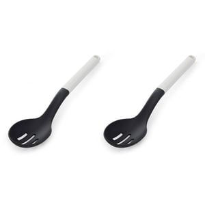 2PK KitchenAid Classic Slotted Nylon Spoon/Kitchen Utensil Porcelain White