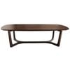 Sk Designer Living | Arlo Curved Edge Oval Wood Coffee Table - Walnut