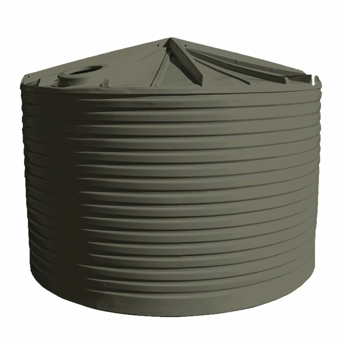 Clark Tanks 22000L Round Poly Water Tank - Tidal Green