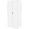 Lugna 2048 x 900 x 580mm White Double Hangrail 2 Door Storage Cabinet
