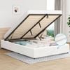 Alfordson Bed Frame Double Gas Lift Storage Base Boucle