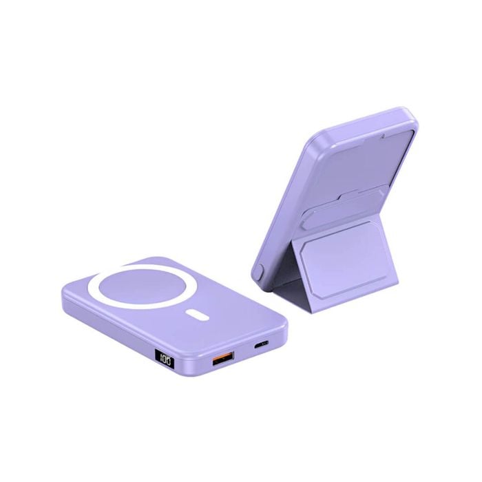 Veloreo Power Bank 10000 Mah Magsafe Fast Wireless Charging For Apple Iphone Samsung (purple)