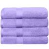 LINENOVA 4PCS 100% Cotton Extra Large Soft Bath Towels Sheets Set - Lavender