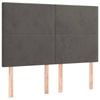 vidaXL Headboards Upholstered Wall Bed Header 4 pcs Dark Grey 72 cm Velvet