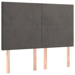 vidaXL Headboards Upholstered Wall Bed Header 4 pcs Dark Grey 72 cm Velvet