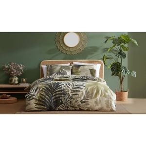 Ardor Meridith 250tc Cotton Sateen Comfort Quilt Cover Set Queen Bed Khaki