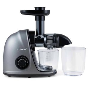 Costway Cold Press Slow Juicer Machine Juice Extractor 150W Quiet-Grey