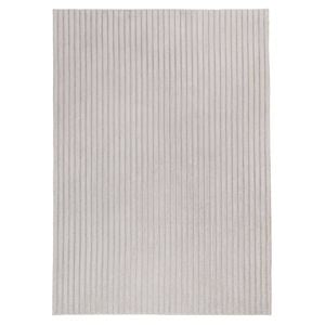 Loopsie-220cm X 150cm-cortina Grey Striped Faux Fur Rug