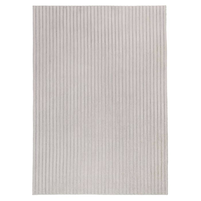 Loopsie-220cm X 150cm-cortina Grey Striped Faux Fur Rug