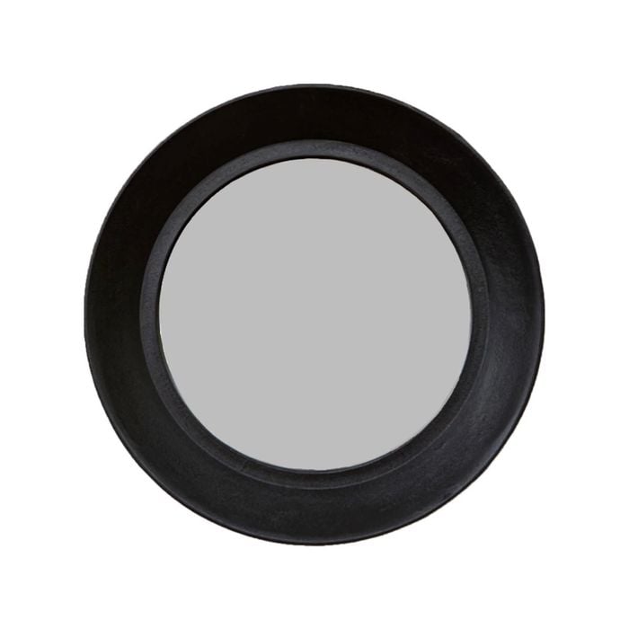 SSH COLLECTION ZANDRA 61CM WIDE ROUND WALL MIRROR - BLACK