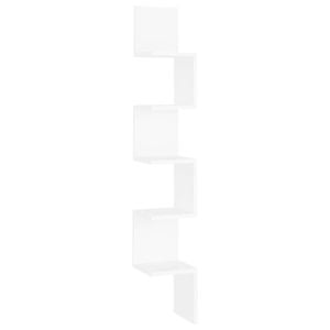 vidaXL Wall Corner Shelf White Engineered Wood Hanging Display Rack Organiser