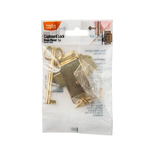 Taskmaster Brass Plated Cupboard Lock - Bunnings Australia
