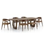 Vincentia Indoor 2.4m Rectangle Table with 6 Glenorie Timber and Leather Dining Chairs