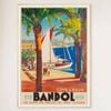 Galrie Bandol Land of Sun and Flowers Vintage Travel Poster from Cote d'Azur Artwork, Wood Frame, A1 60 x 84cm (23 x 33inch)