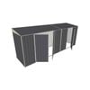 Build-A-Shed 1.2 x 5.2 x 2.0m Skillion Double with Single Hinged Side Doors Shed - Grey