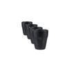 4x Maxwell And Williams Espresso Cup Caviar Black Porcelain Reactive Glaze 90ml