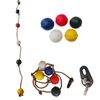 Climbing Rope With 5 Abacus Balls - Multi Coloured