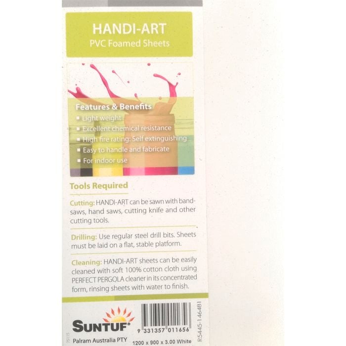 Suntuf 3 x 900 x 1200mm White PVC Foam Sheet