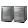 ALFORDSON 2x Mirrored Bedside Table