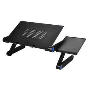 Foret Thin Foldable Laptop Desk Table Ergonomic Adjustable Bedside W Mouse Pad
