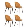 Levede 4pcs 42x46x84cm  Dining Chairs - Mustard