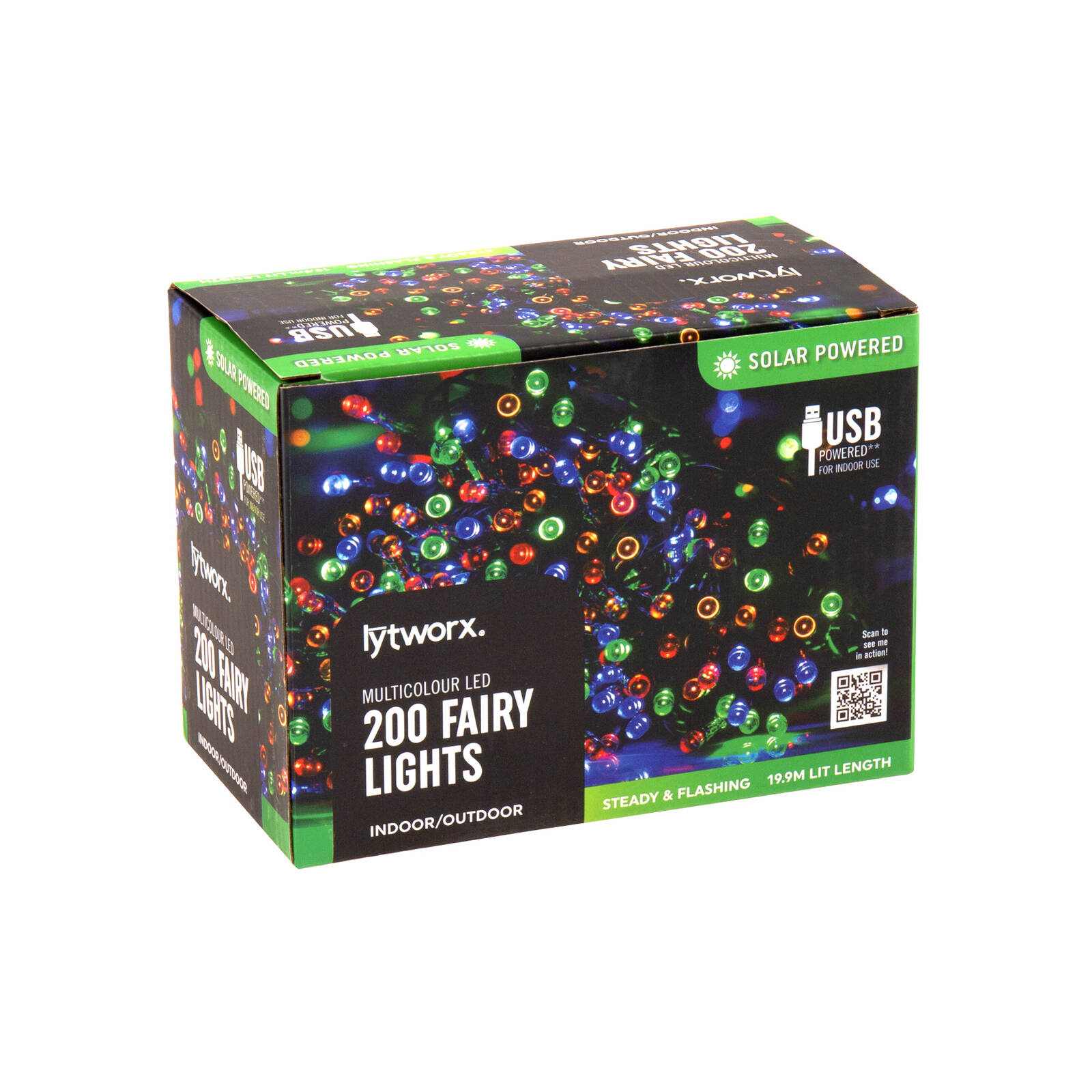 Lytworx Multicolour Solar USB Fairy Lights 200 Pack Bunnings Australia
