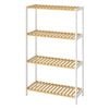 Levede Bamboo Storage Shelf 4-Tier Shelving Unit