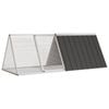 vidaXL Rabbit Cage Anthracite 201.5x80.5x71 cm Galvanised Steel Hutch Playpen