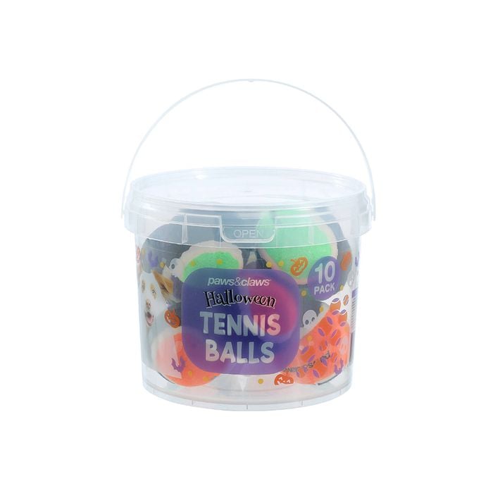 Paws & Claws 10 Pack Halloween Tennis Balls 