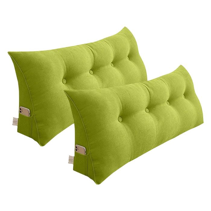 SOGA 2x 120cm Green Wedge Bed Pillows