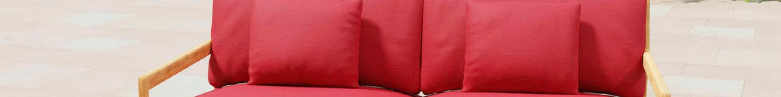 Red Hibiscus coloured couch for outdoor