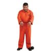Prisoner Halloween Costume Orange Jumpsuit with Jailbird Print For Adult, PLUS
