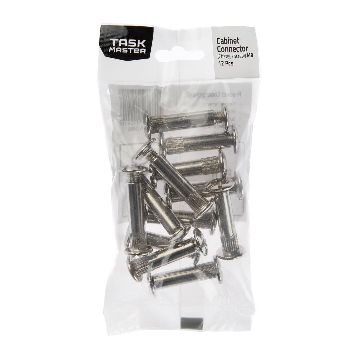 Taskmaster M8 Chicago Screw Connector - Pack of 12 - Bunnings Australia