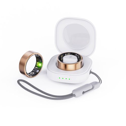 Smart Fitness Ring with Charging Case Gold Bunnings Australia
