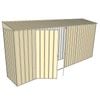 Build-a-Shed 0.8 x 4.5 x 2m Skillion Double Hinged Side Door Shed - Cream
